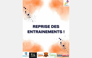 Reprise des entrainements !